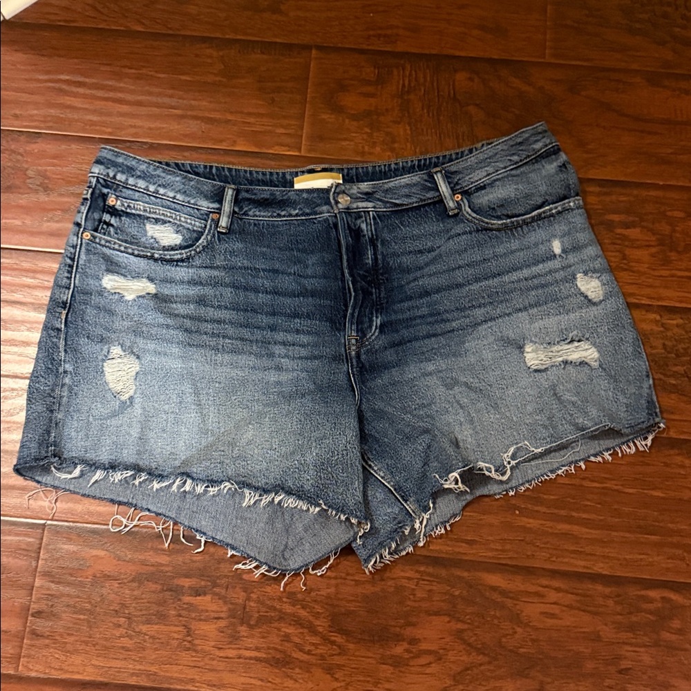 Distressed Denim Shorts